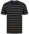 FR136 Front Row Striped T-Shirt Black / Khaki colour image